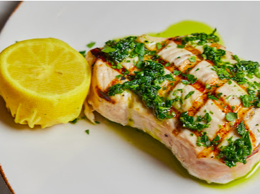 Atlantic Fish Co. signature dishes Faroe Island Salmon
Whole Roasted Branzino
Pan Roasted Halibut